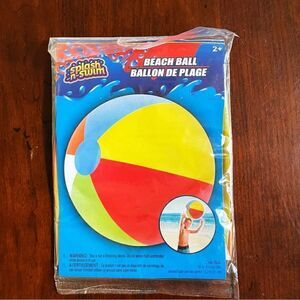 Splash n Swim Blue Multicolor Beach Ball NIB